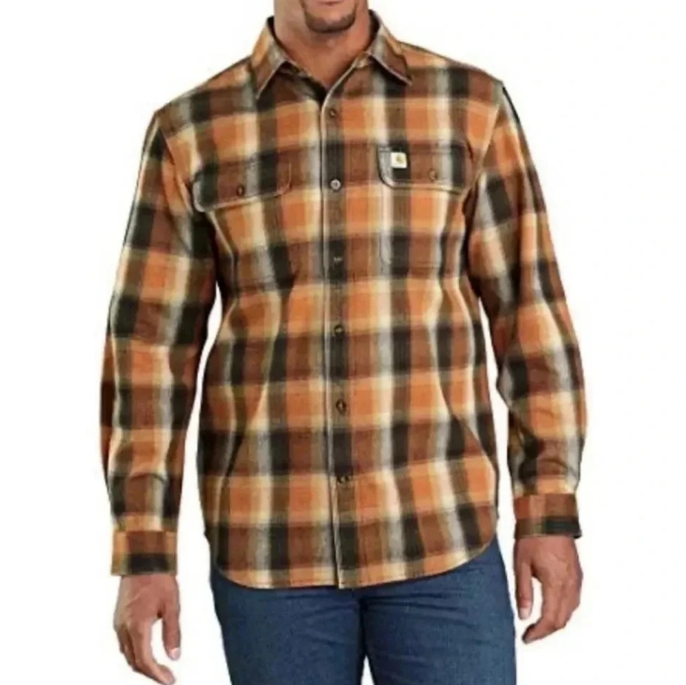 Carhartt Hubbard Flannel Long-Sleeve Shirt Men's Medium